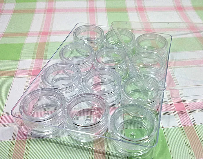 free shipping 5g/20g transparent ps plastic 12 grids catridge ornaments/cosmetic contact lenses/manicure storage box/|box shipping|box boxbox box |