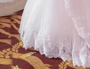 Свадебное Платье 2017 Люкс Бальное платье Романтический Cap Рукавом V Шеи с Открытой