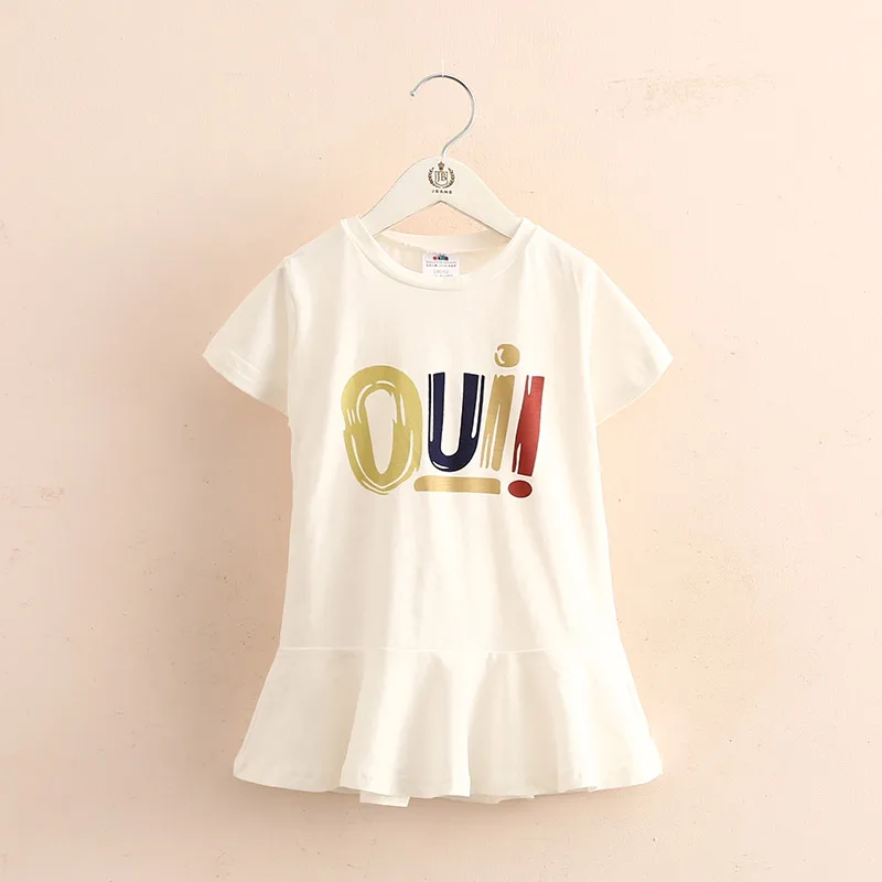 Baby print dress 2019 summer Korean version of the new girl children's wear short-sleeved qz-4629 | Детская одежда и обувь