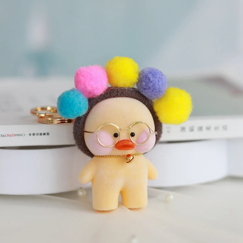 8 см Lalafanfan милый брелок Подвеска Игрушка Kawaii кафе мини желтая утка фигурка брелок сумки украшения игрушки для детей