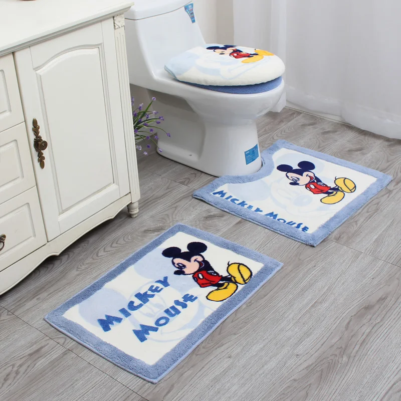 Мультяшный набор для ванной комнаты и туалета чехол сиденья коврик крышка на