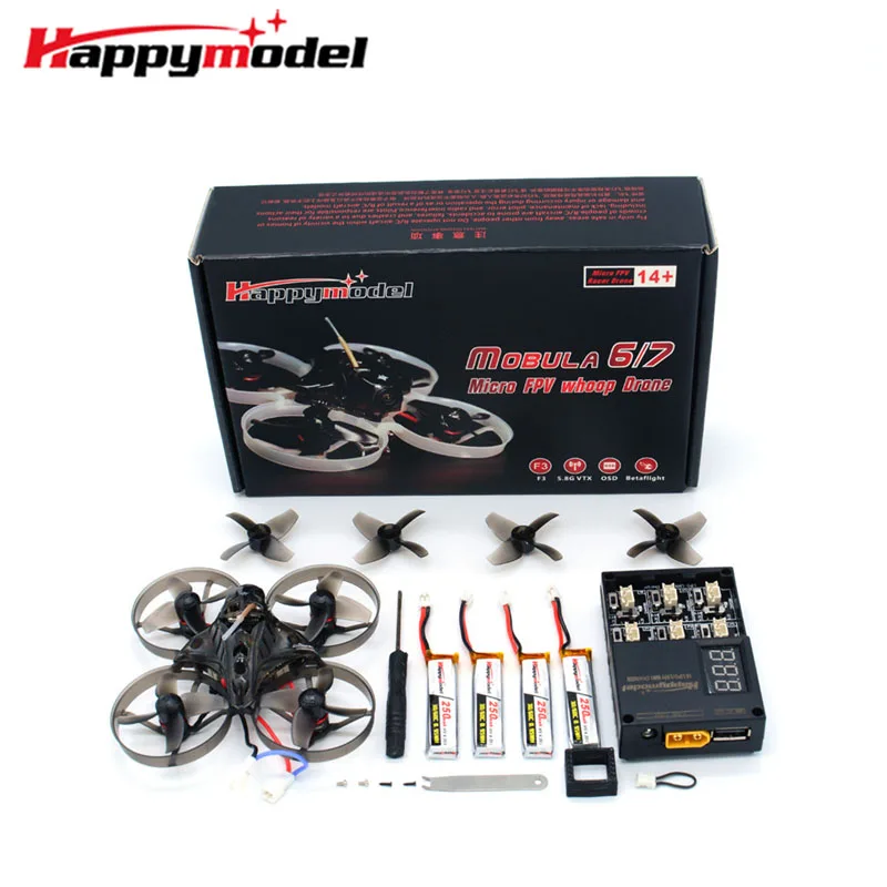 Happymodel Mobula7 75 мм Crazybee F3 Pro OSD 2S Whoop FPV гоночный Дрон с обновлением BB2 ESC 700TVL Радиоуправляемый гонщик, сделанный Квадрокоптер bnf
