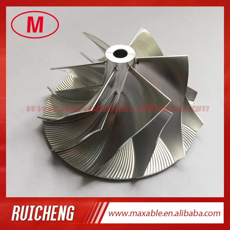 RHF5 50.50/66.00mm 6+6 blades Reverse high performance turbocharger billet/milling/aluminum 2618 compressor wheel | Автомобили и