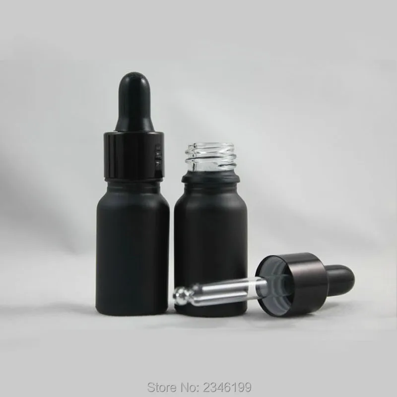 10ML 30pcs/lot Matte Black Empty Liquid Dropper Bottle DIY Glass Cosmetic Essential Oil Package Perfume | Красота и здоровье