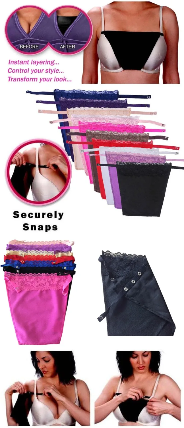1Pcs Lace Mock Clip-on Camisole Bra Insert Overlay Modesty Panel | Дом и сад