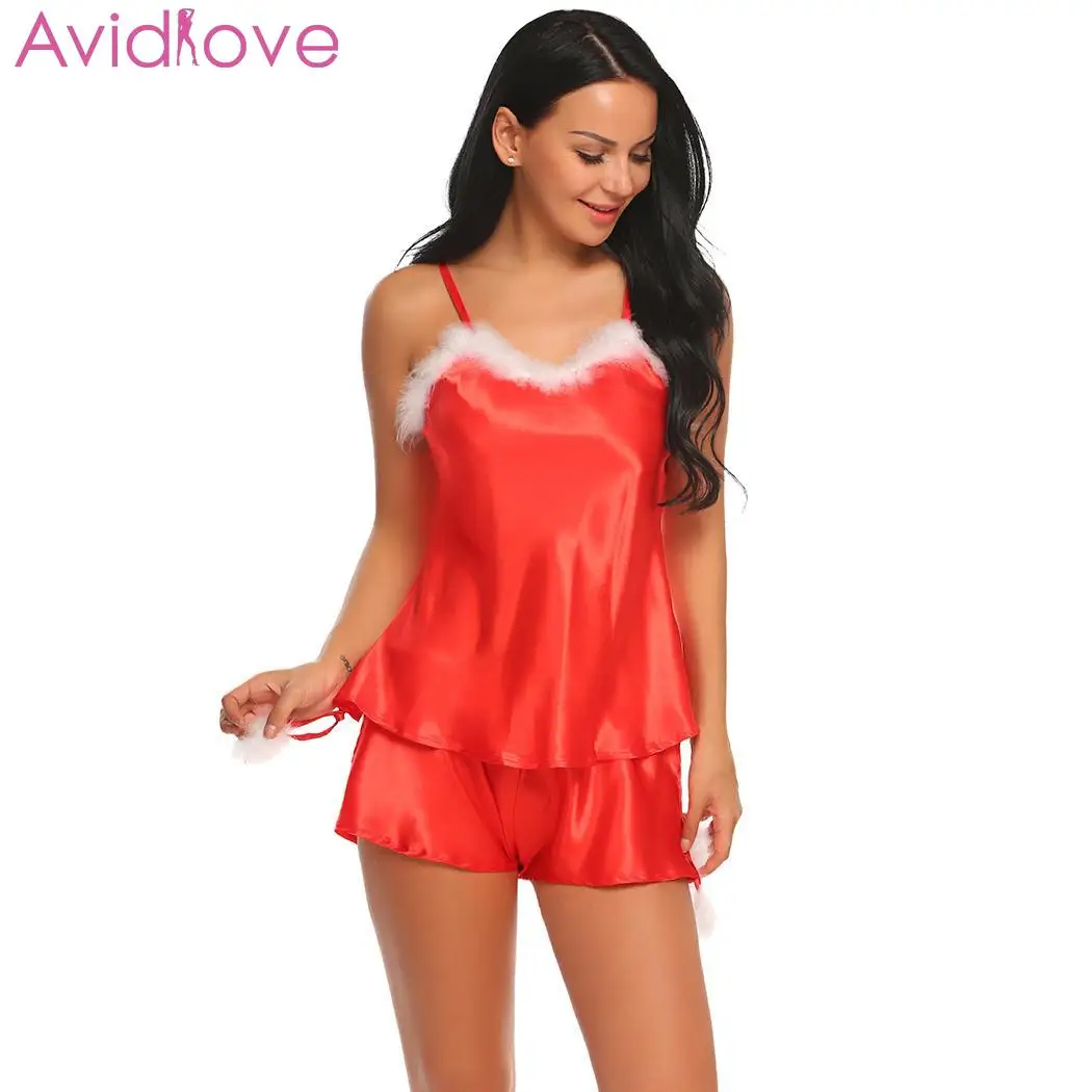 Avidlove женская пижама на бретельках сексуальное нижнее белье костюмы ночное