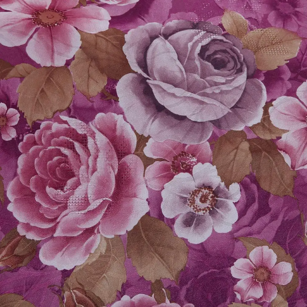 2019 Модные фиолетовые цветы жаккардовые шелковые хлопковые постельное белье