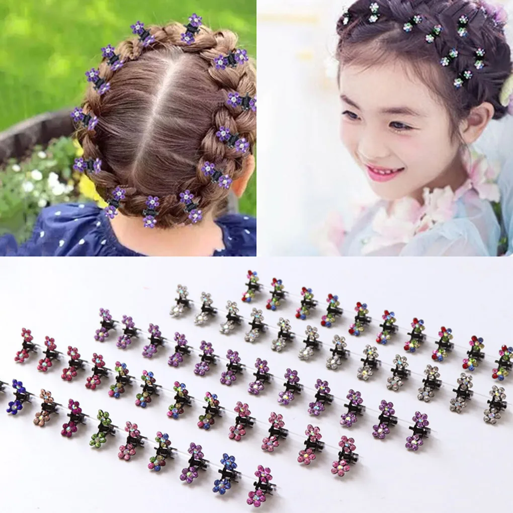 Pinzas peque&ntilde;as de cristal para el pelo para ni&ntilde;a, 12 Uds., Mini pinzas para el pelo con diamantes de imitaci&oacute;n para ni&ntilde;a, pinzas para el pelo, horquillas para beb&eacute;-0