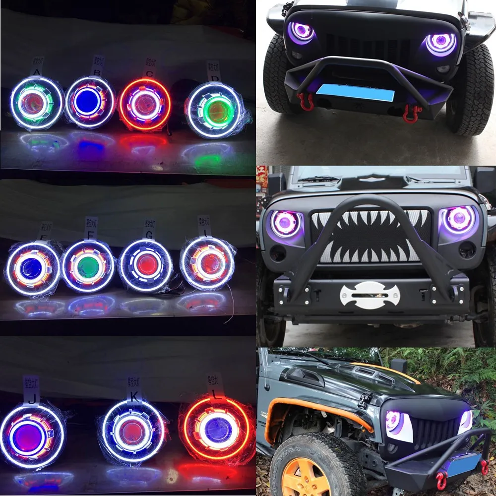 7 дюймовые светодиодсветодиодный фары для Jeep Wrangler Jk CJ (больше цветов на