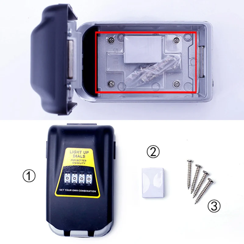Lock Key Safe Box Outdoor Wall-mounted Keys Storage Night Glowing 4 Password Security Organizer Boxes 5425D | Безопасность и