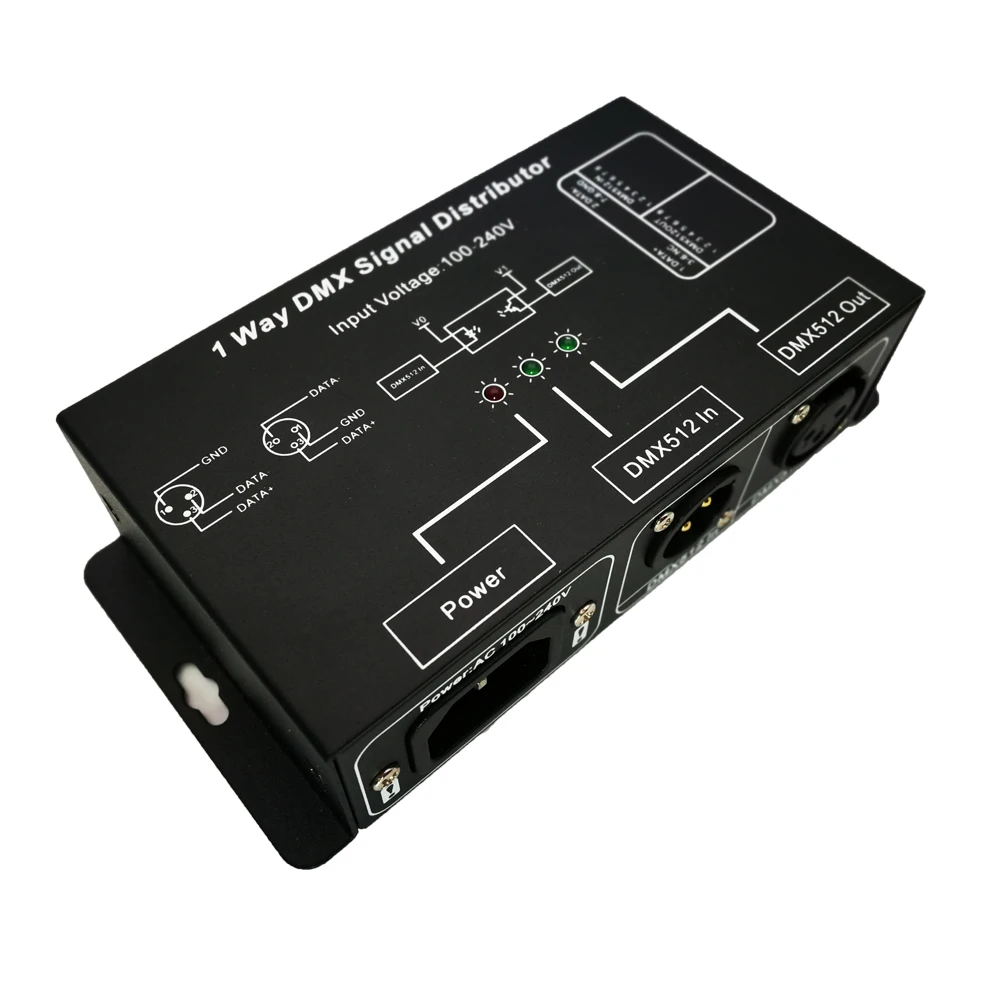 Новый DMX121 DMX усилитель концентратора сигнала Мощность ретранслятор