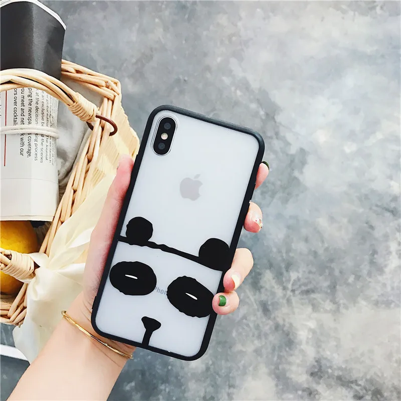 Симпатичный чехол для iPhone 6 6s 7 8 плюс Чехол кошка собака черный силиконовый