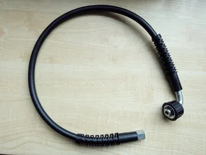 Шланг для мойки высокого давления изогнутый коннектор M22 * 1,5*15 мм, 70 см, 600 бар, psi, детали для стиральной машины