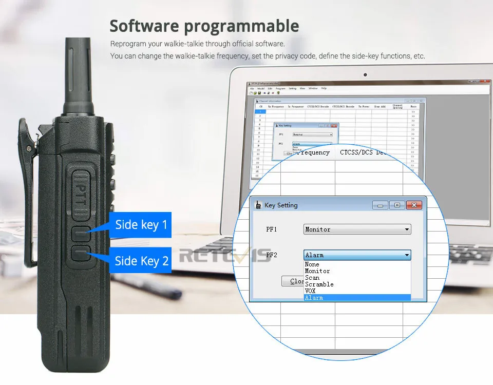 2 шт. RETEVIS RT29 Walkie Talkie 10 Вт UHF(или VHF) IP67 Водонепроницаемый VOX CTCSS/DCS удобный двухстороннее радио Comunicador трансивер