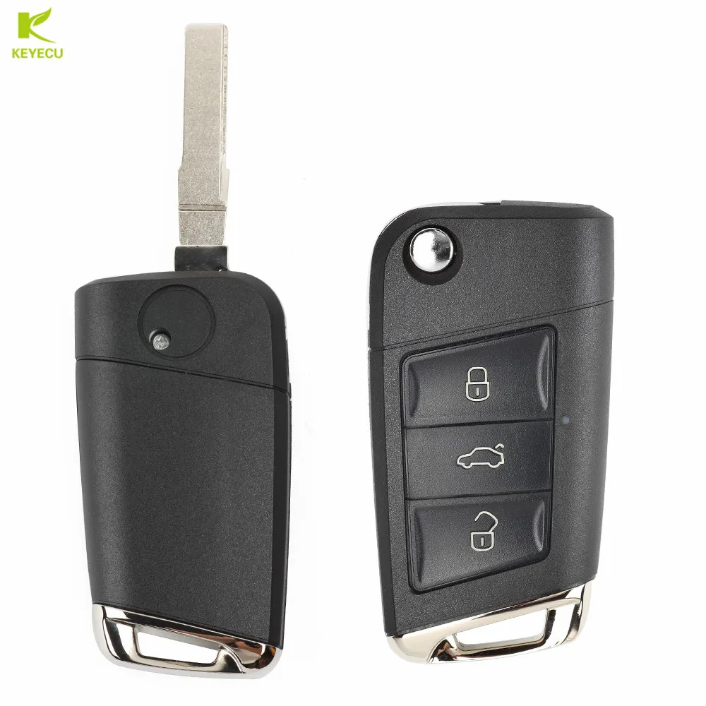 Новинка модифицированный складной чехол KEYECU для Volkswagen Golf 7 Jetta Passat Beetle Polo Bora с 3