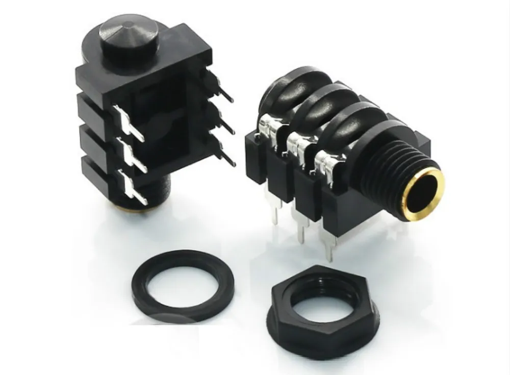 50 pcsScrew 0 25 &quot1/4 6 35 мм разъем для микрофона контакт 3 проводника стерео правый угол