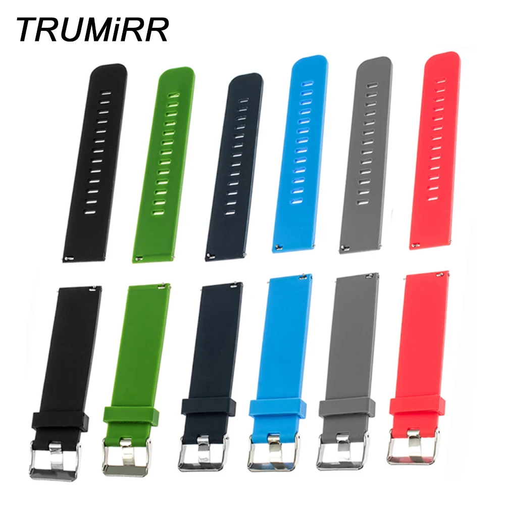 Силиконовый резиновый ремешок для часов Quick Release Watch Band 17 мм 18 мм 19 мм 20 мм 21 мм 22 мм универсальный ремешок на запястье браслет черный синий красный