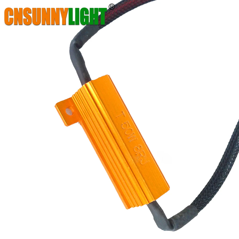CNSUNNYLIGHT 6/8/12 Ом 9-14 в золотистый резистор светодиодный Canbus жгуты проводов декодер