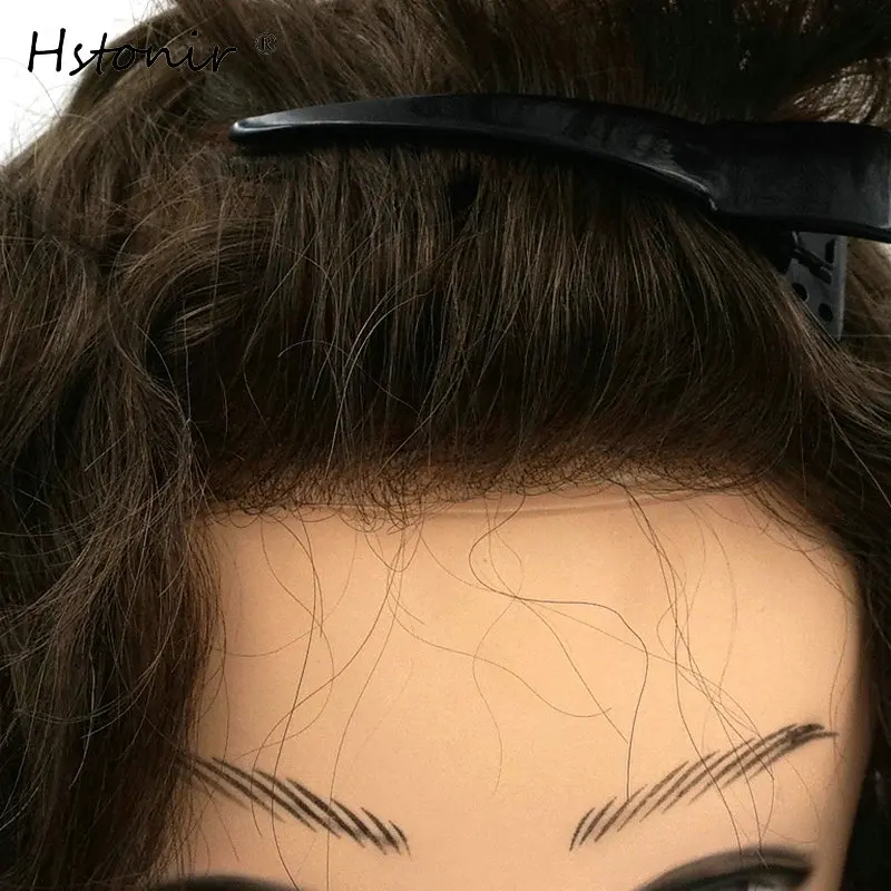 Hstonir прозрачный поли с виолей черный индийский Реми класс волос Toupee замена