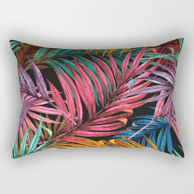 

Hot sale Tropical plants flowers pretty floral pattern men women rectangle pillow case pillowcases top tees