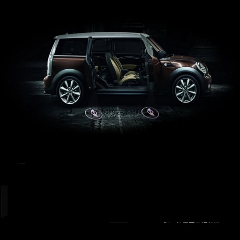 2 шт. двери автомобиля логотип свет светодиодный проектор лазерная лампа для Mini