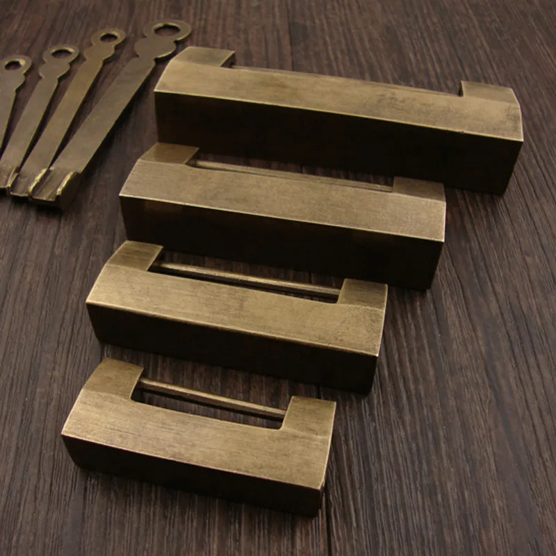 MAXMIX китайский стиль Античный медный замок старомодный ретро гладкая древняя