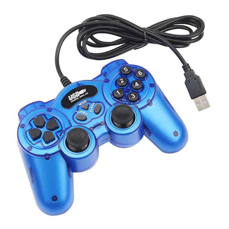 Проводной USB 2.0 контроллер игры Gaming дистанционного Gamepad шок controle джойстик для