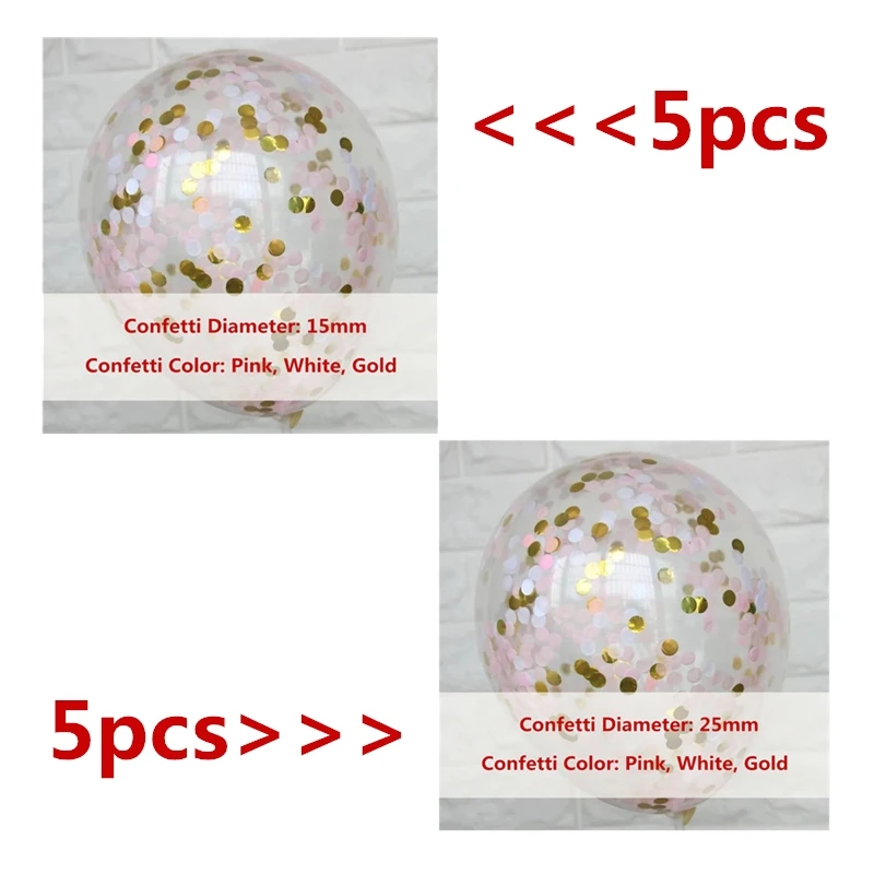 Rose Gold Confetti Latex Balloons Sets Bridal/Baby Shower DIY Love Wedding Decoration Birthday Party Supplies Globos Kids Toys | Дом и сад