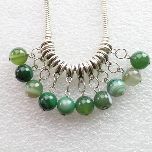 Бесплатная доставка 10 шт мм большое отверстие зеленый оникс Агаты Европейский