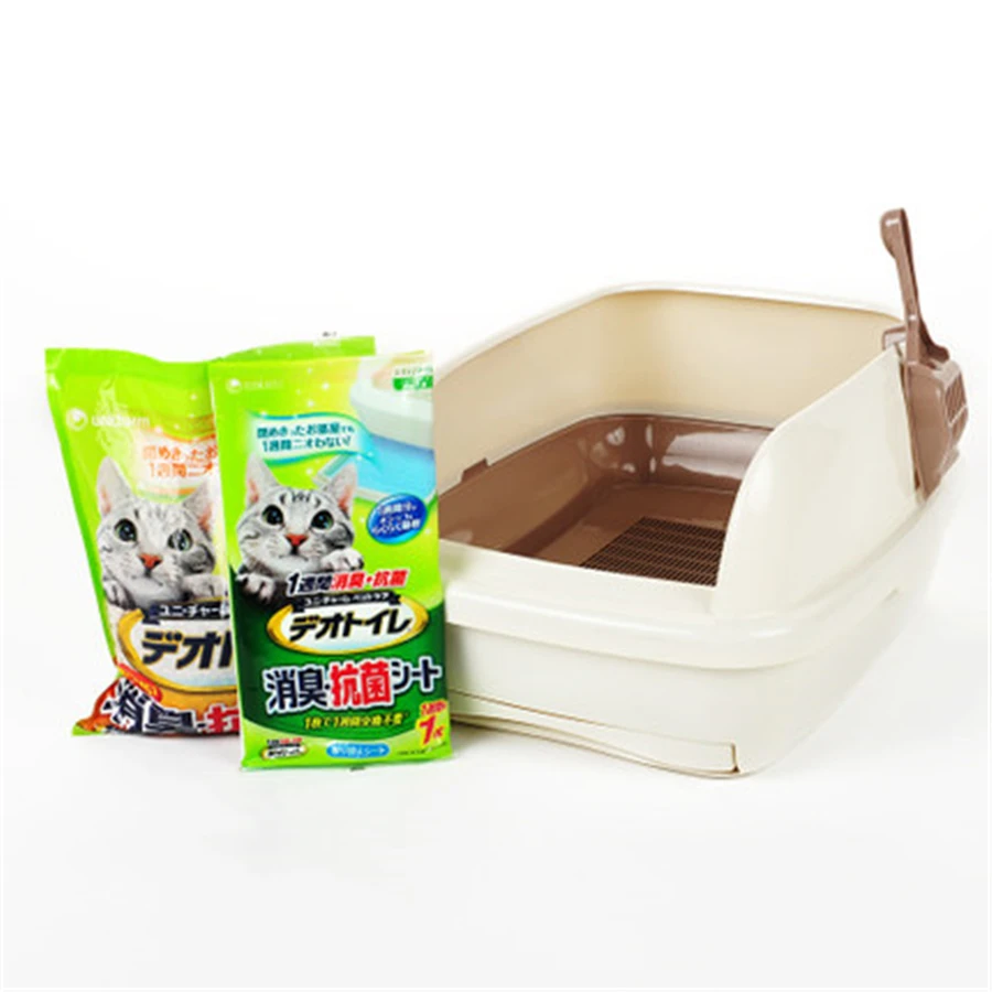 Большой закрытый туалет для кошки коробка лотки собака пластик кошка Туалет BedPan