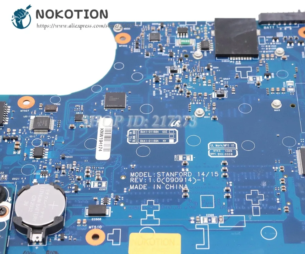NOKOTION материнская плата для ноутбука Samsung X420 GS45 DDR3 SU7300 ЦП NP X420|Материнские платы| |