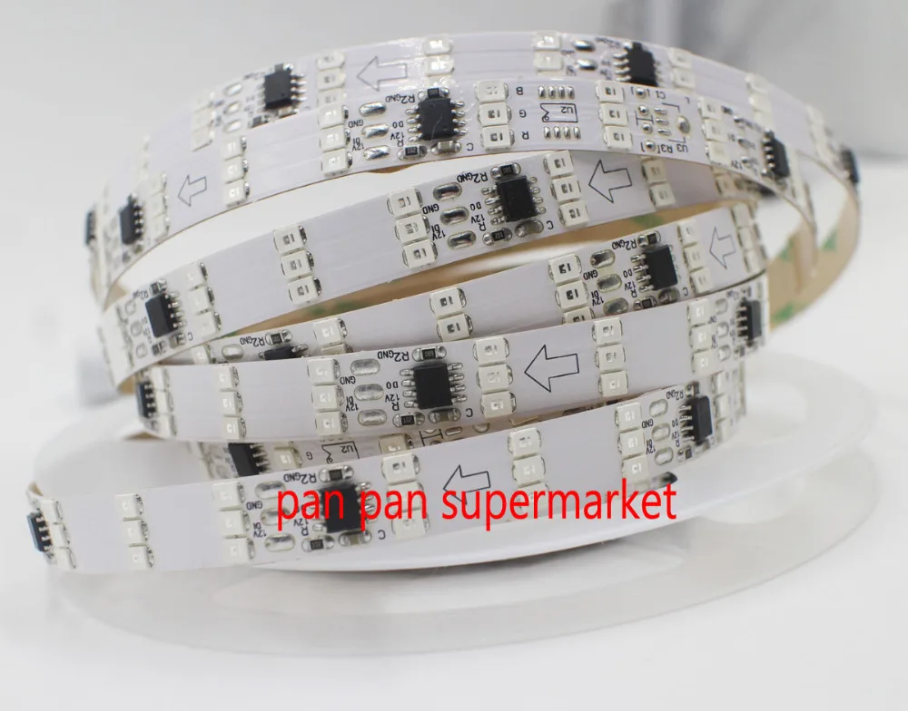2835 RGB 180LED/M трехрядная Светодиодная лента 1903 IC Dream Color 12 V не водонепроницаемая 256