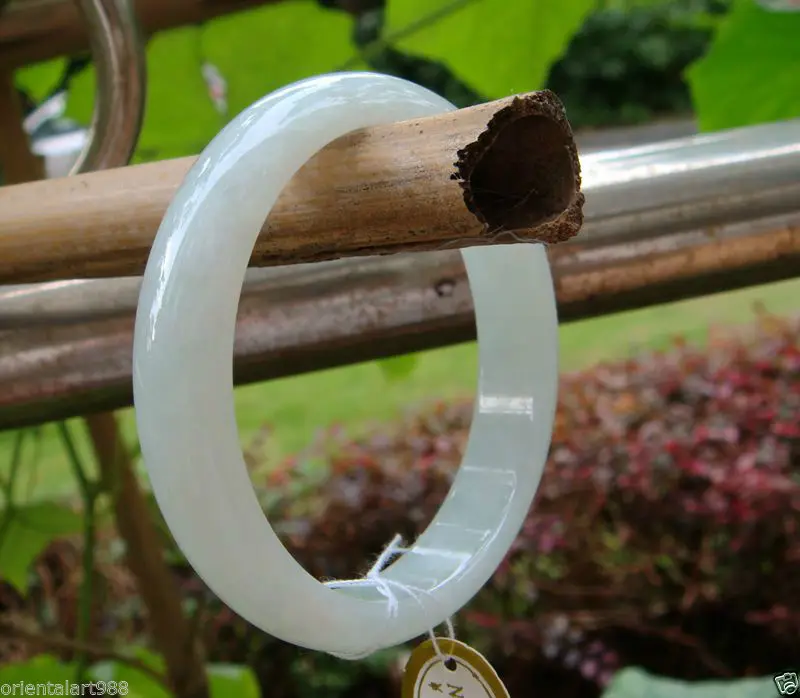 100% Natural Untreated Icy Jadeite Emerald Jade Bangle Bracelet 57-60MM | Украшения и аксессуары