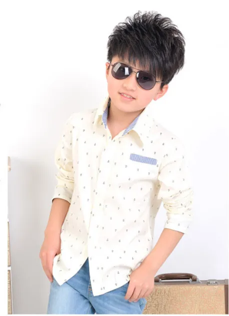 Коллекция 2017 года брендовая блуза с принтом для мальчиков на осень и весну