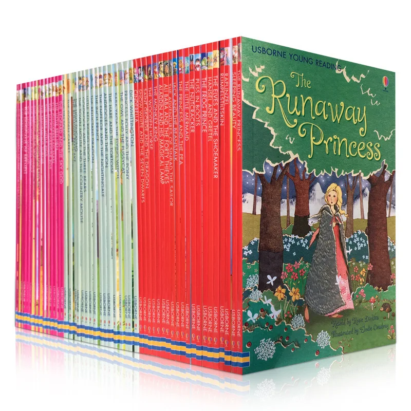 50 книг/комплект Usborne мой второй чтения библиотека английские картина история