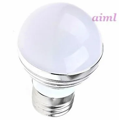 E26/E27 3 W светодиодный 180 LM RGB светодиодные круглые лампы с дистанционным