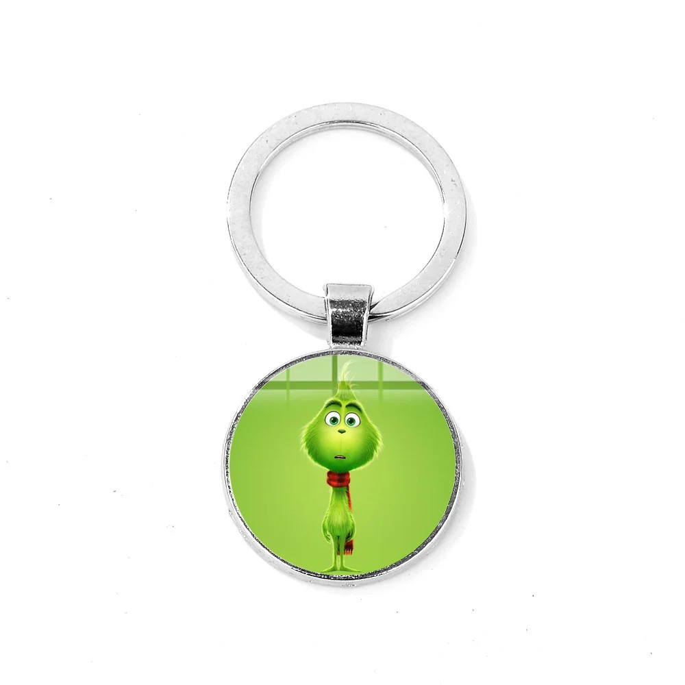 Style 1 SIAN The Grinch брелок стеклянный кабошон ручной работы кулон брелок как Grinch украли рождественские фильмы Рождественский подарок - Цвет: Style 1