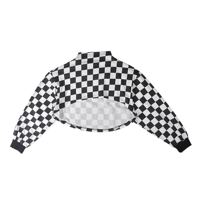 Plaid Top Ropa/костюм в стиле хип-хоп для девочек, костюм из 3 предметов клетчатая рубашка с длинными рукавами джазовая одежда уличный танцевальный детский сценический костюм для девочек, BL1767 - Цвет: Plaid Top
