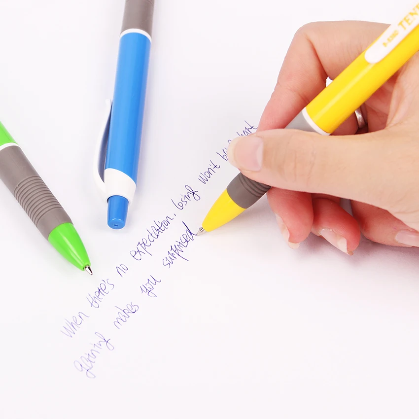 

Шариковые ручки с синими чернилами 0,7 мм, многоцветная пластиковая шариковая ручка, горячая Распродажа, Канцтовары, школьные и офисные прин...