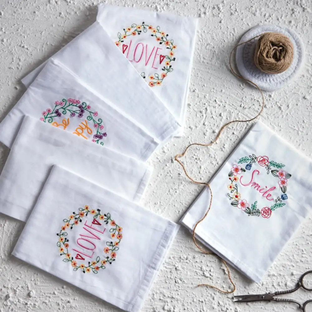 Новая популярная вышивка Свадебная салфетка впитывающий хлопковый лаконичный