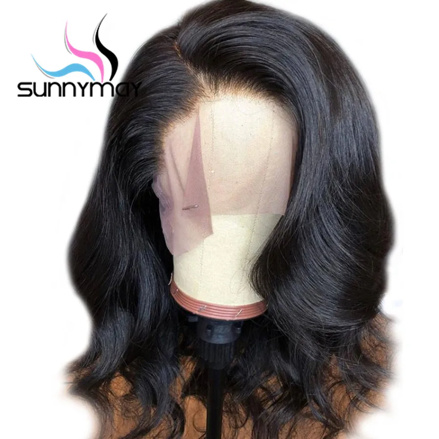 Sunnymay 13x4 волнистый парик предварительно вырезанные Синтетические волосы на