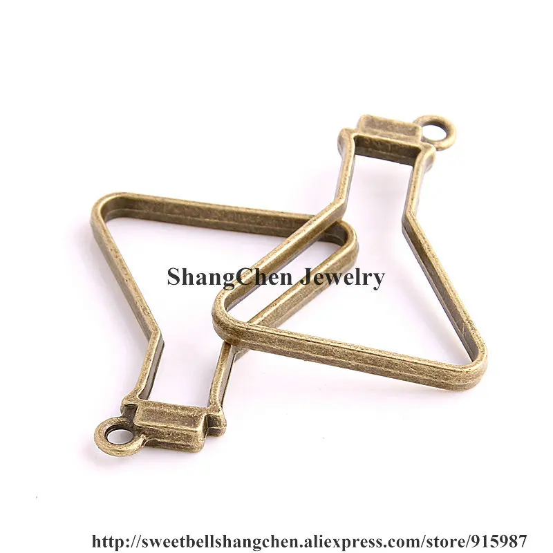 

Sweet Bell 20pcs 31*41mm Antique bronze Alloy Hollow flat bottle Charm Pendant Jewelry Making Pendant DIY Handmade Craft