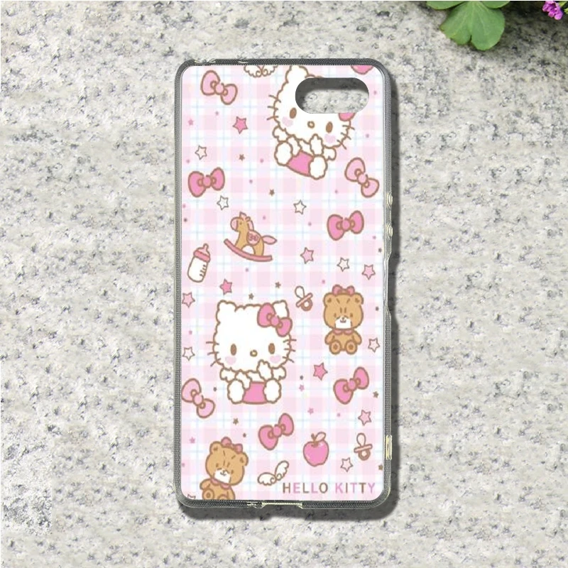 Hello kitty чехол для телефона Sony Xperia E3 E5 M2 M5 Z1 Z2 Z3 Z5 Compact XA XA1 XZ Премиум Мягкая