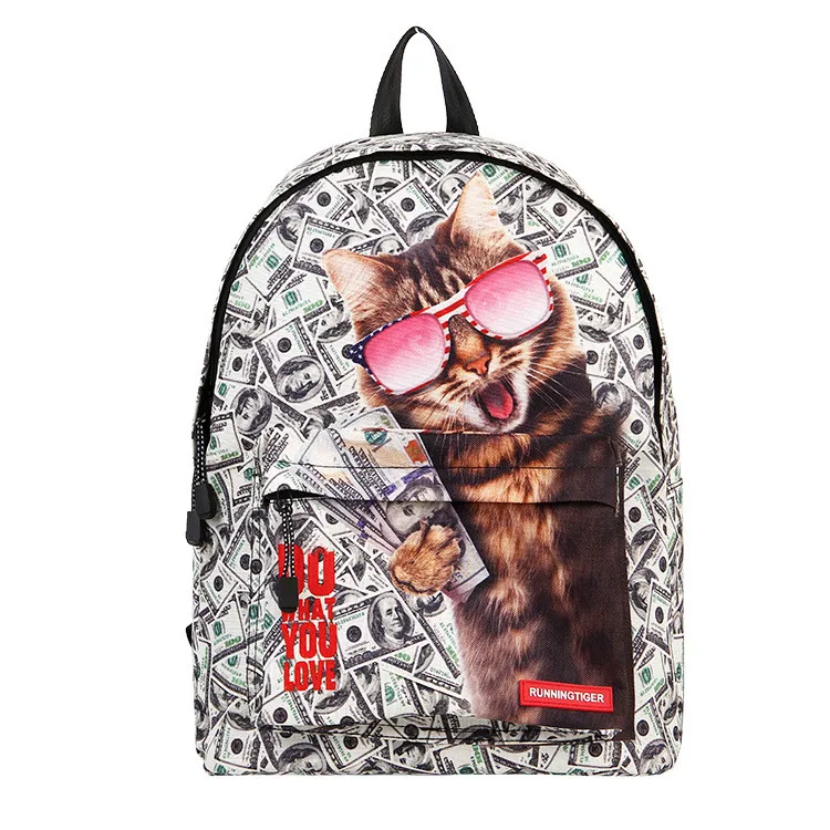 2017 fashion leisure new primary and secondary school students shoulders bag cute cat dog cartoon travel backpacks |