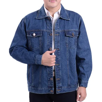Mens Loose Large Size Denim Jacket Male Autumn and Winter Thick Anti-static Casual Coat Plus S-4XL | Мужская одежда