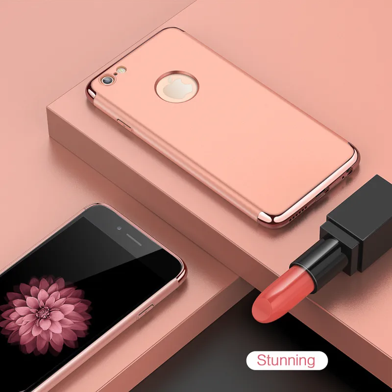 GrandEver Модный чехол с покрытием из розового золота для iPhone 7 ультра тонкие милые