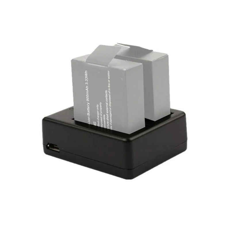 Универсальное зарядное устройство для спортивной камеры двойное с usb кабелем SJ4000