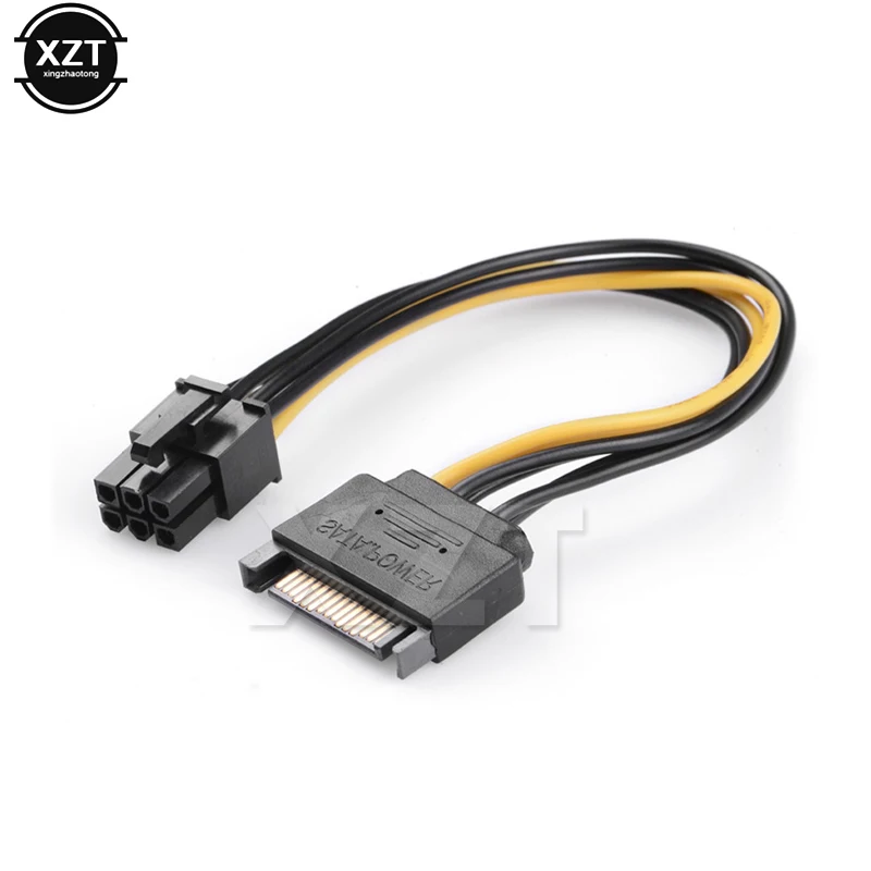 1 шт. SATA кабель питания от 15 Pin до 6 PCI EXPRESS PCI-E Sata Графический конвертер адаптер для