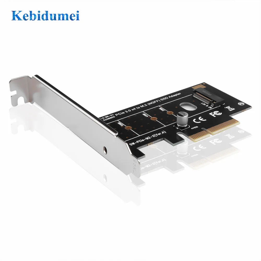 Kebidumei M.2 NVMe SSD NGFF к PCIE X4 адаптер M Key интерфейсная карта поддержка PCI Express 3 0x4 2230-2280 PCI-E