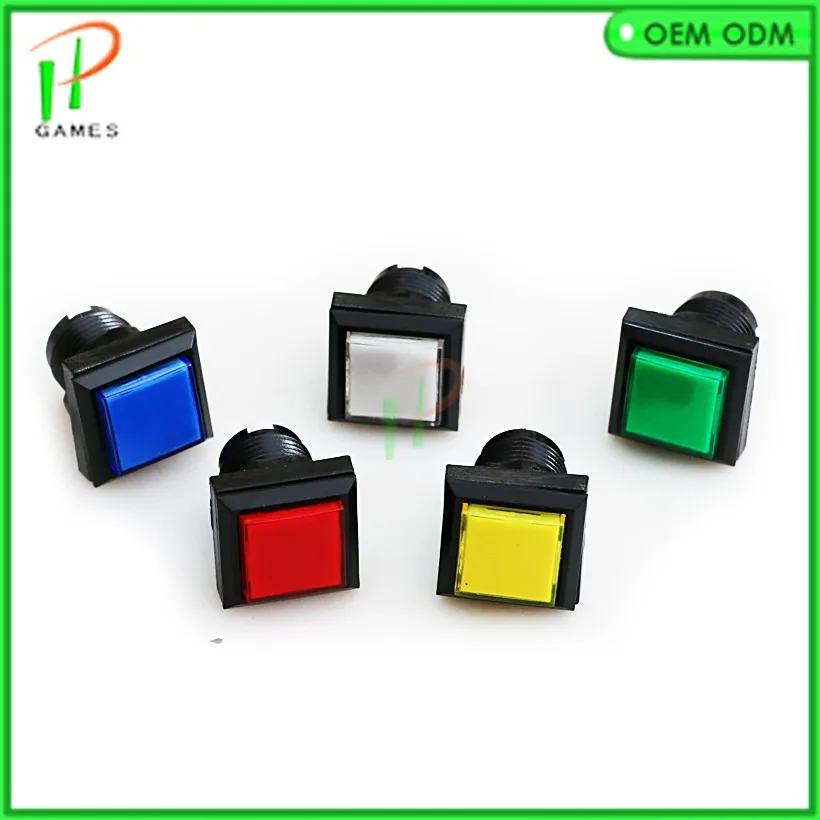 2 шт./лот 33*33 мм квадратная светодиодная подсветка Кнопка грива Jamma аксессуары для